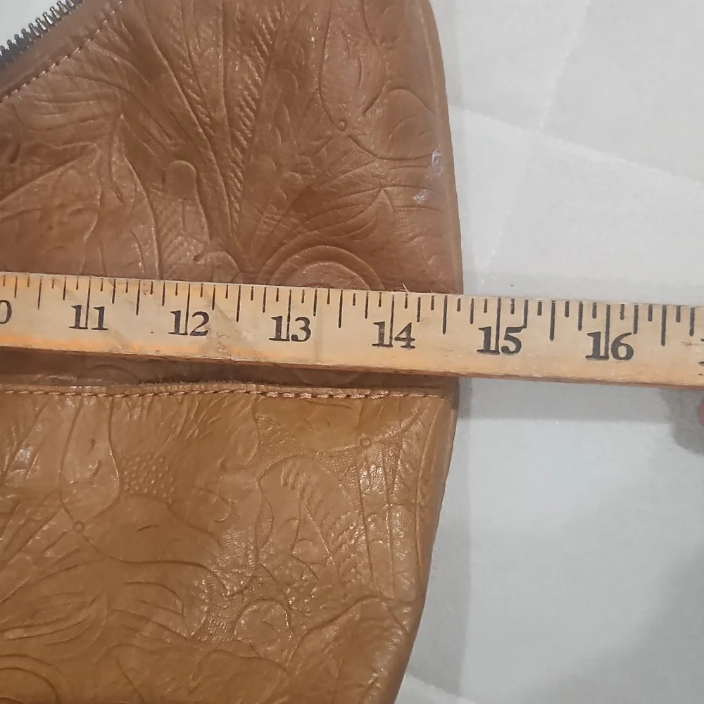 American leather company, western floral, satchel purse, shoulder length - Picture 8 of 10